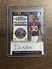 2019 Contenders Derrick Baity JR Playoff Ticket Rookie Autograph #69/99 Texans