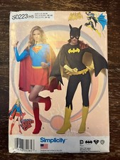 Simplicity 1036 / S0223 UNCUT Sewing Pattern, Supergirl Batgirl Costumes, 6-14