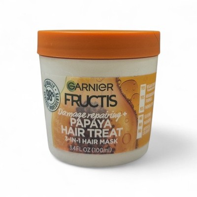 Garnier Fructis Damage Repairing Treat Papaya Extract Hair Mask, 3.4 fl oz