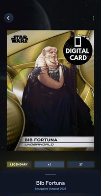 50cc BIB FORTUNA GOLD SMUGGLERS OUTPOST 25 LEGENDARY Star Wars Card Trader