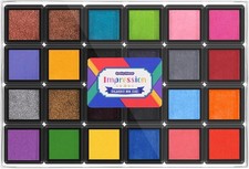 Mini 24 Color Pigment Ink Pads Set for Stamps, Fingerprint Ink Pad, Stamp Pad