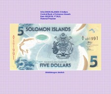 SOLOMONEN  SOLOMON ISLANDS  5 DOLLAR  Unc. P 38(1) polymer 6227##