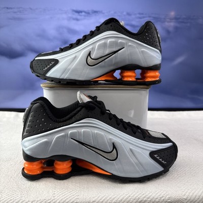 Nike Shox R4 Womens Size 5 Blue Tint Black Total Orange AR3565 401