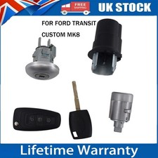 COMPLETE LOCK SET FOR FORD TRANSIT CUSTOM MK8 W/FLIP REMOTE KEY & KEY BLADE