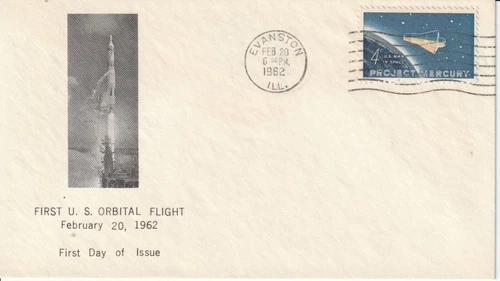 1193 4c Project Mercury February 20 1962 FDC First Day Evanston Illinois