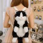 Kawaii Cat Plush Backpack 14" Girls Cute Kitten Stuffed Animal Shoulder Bag Toy