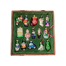 Thomas Pacconi Classics Museum Series Christmas Glass Ornaments In Wood Box