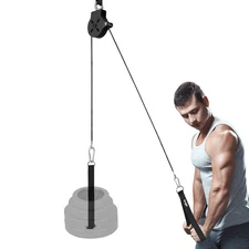 Yes4All Cable Machine Attachment, Row Handles, Tricep Rope, Straight Bar, V B...