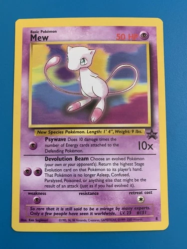 Mew #8 Black Star Promo Rare Vintage Pokemon Card - NM