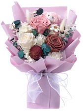 Forever Flower Bouquet Flowers for Delivery Prime Preserved Roses with Bear G...
