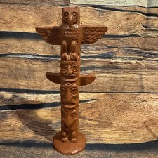 Vintage Native American Style Totem Pole Plastic Figurine Tribal Sears Marx