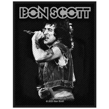 Bon Scott AC/DC Patch · Microphone · Band Aufnäher · Offizieller Merch