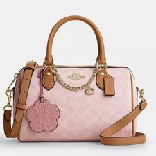 Coach Powder Pink Medium Rowan ,New 