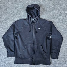 Nike SB Fleece Zip Up Black Hoodie Size L AQ9568-010 Skateboarding Streetwear