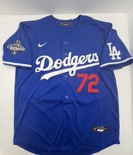 Miguel Rojas #72 Dodgers 2025 World Series Jersey Stitched Blue Jersey Alternate