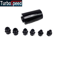 New 1Pcs AN6/AN8/AN10 30 Micron Billet Aluminum inline Fuel/Petrol Filter Black