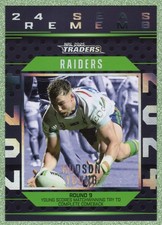 2025 NRL TRADERS SEASON TO REMEMBER CARD -[CANBERRA RAIDERS]- SR05 Hudson YOUNG