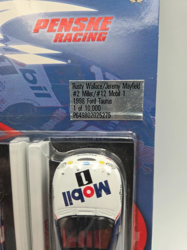 Action Penske Racing Rusty Wallace 12 Jeremy Mayfield 1/64 Mobil Car Miller Lite - Image 2 of 4