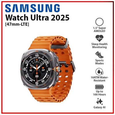 NEW Samsung Galaxy Watch Ultra 2025 47mm LTE GREY Bluetooth Android Smartwatch