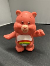 1983 Care Bears Cheer Bear Poseable PVC Figure Pink Rainbow 3.5 Kenner