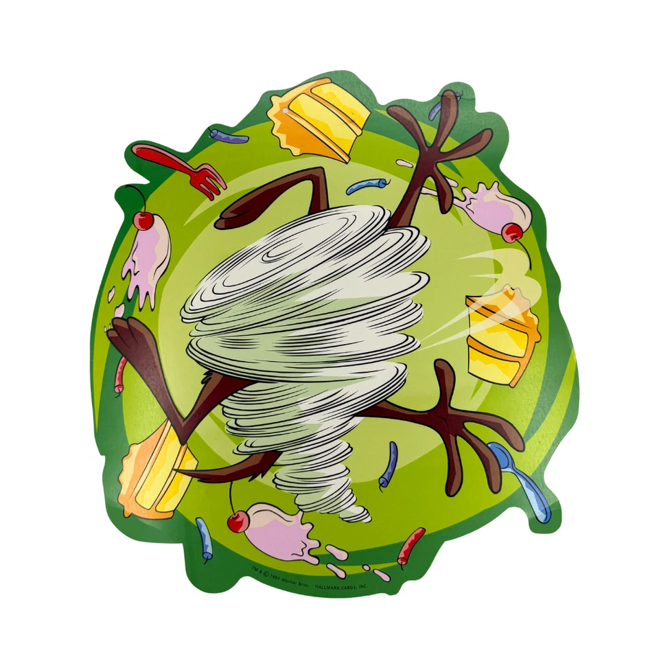 Banner decoraciones de cumpleaños vintage 1997 Looney Tunes Taz 3 diseños sello Foto 3 de 4