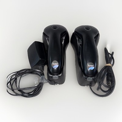 Honeywell Voyager 1202g Wireless Bluetooth Barcode Scanner Lot of 2 with Bases