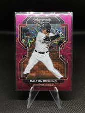 2022 Panini Prizm Draft Picks - Dalton Rushing #PDP40 Neon Pink Velocity