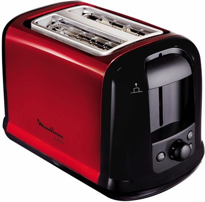 Moulinex Toaster LT261D Metallicrot-Schwarz