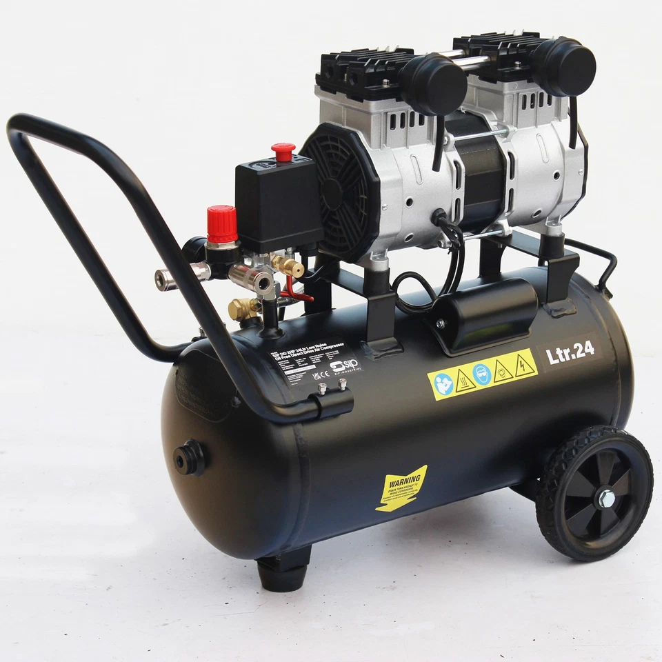 SIP Airmate Air Compressor Direct Drive Low Noise Oil-Free 230V 24L 2hp 9.6CFM - Image 3 of 4