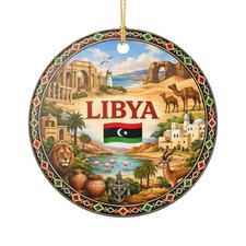 Libya Ornament  Ceramic Travel Decoration