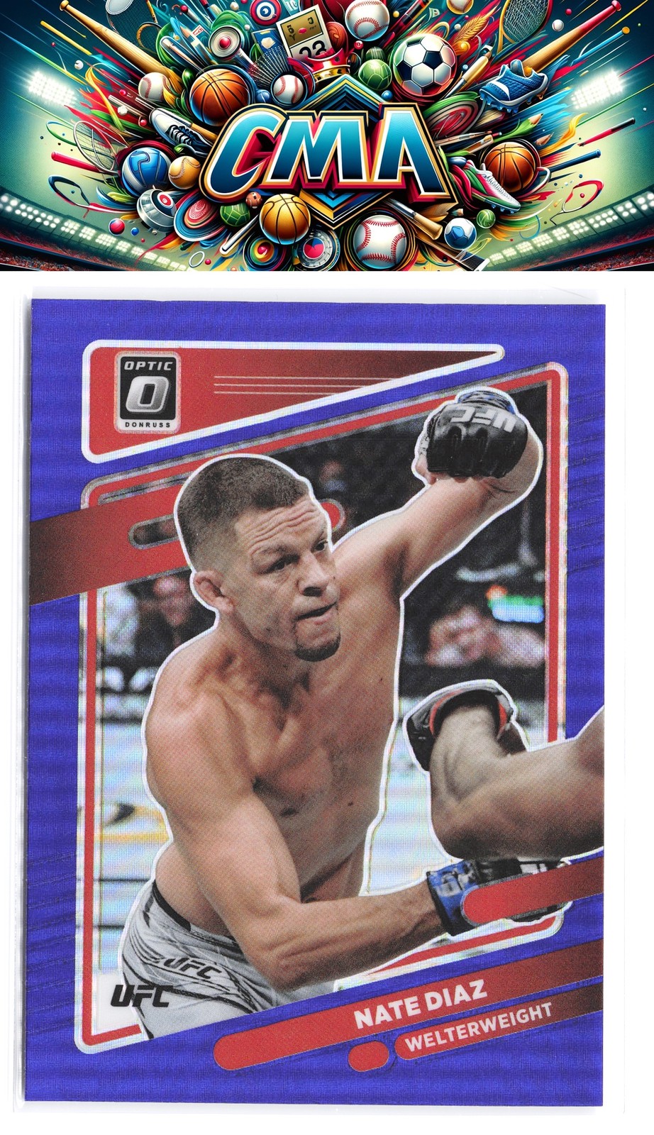 2022 Donruss Optic UFC #23 Nate Diaz Purple