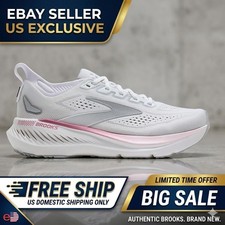 Brooks Women's Glycerin GTS 23 Running Shoes/White/Harbor Mist/Metallic/B