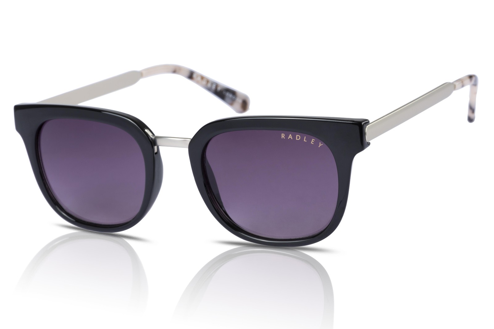 Radley Women's Sunglasses Pensbury RDS-6510 104 Black/Silver/Smoke Gradient