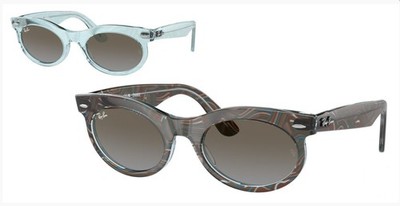 Ray-Ban Wayfarer Change Oval Sunglasses RB2242F Blue Photochromic Frame w/case 