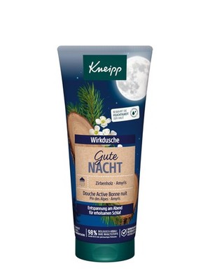 Kneipp Wirkdusche Gute Nacht Duschgel mit ätherischen Ölen aus Zirbenholz &