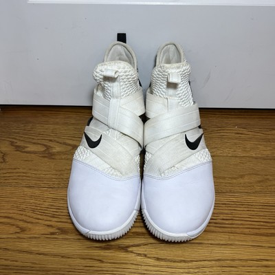 Nike LeBron Soldier Mens Size White Black Basketball Shoes Sneakers 