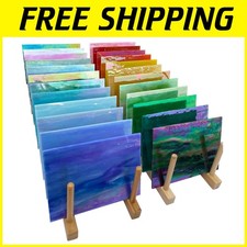 Iridescent Stained Glass Sheets - 24 Pack