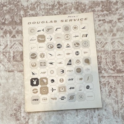 Douglas Service Manual Airline Logos Vintage Aircraft Collectible - 1968