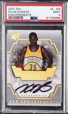 Kevin Durant 2007-08 SPx Endorsements Rookie RC AUTO PSA 9 Sonics On Card Auto. rookie card picture