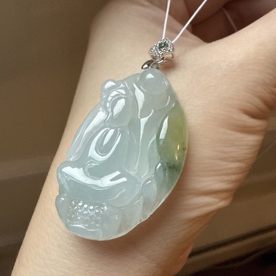 Zertifizierter echter Burma Klasse A Jadeit 冰種悟道 Buddha spirituelle Erleuchtung