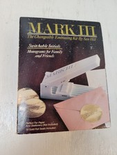 Mark III Hand Held Embossing Kit Switchable Monogram Initials NEW Extra Seals