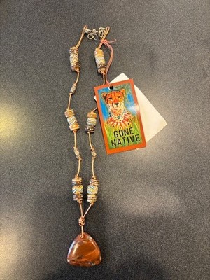 ''Gone Native'' Beaded Necklace - New with Original Tags
