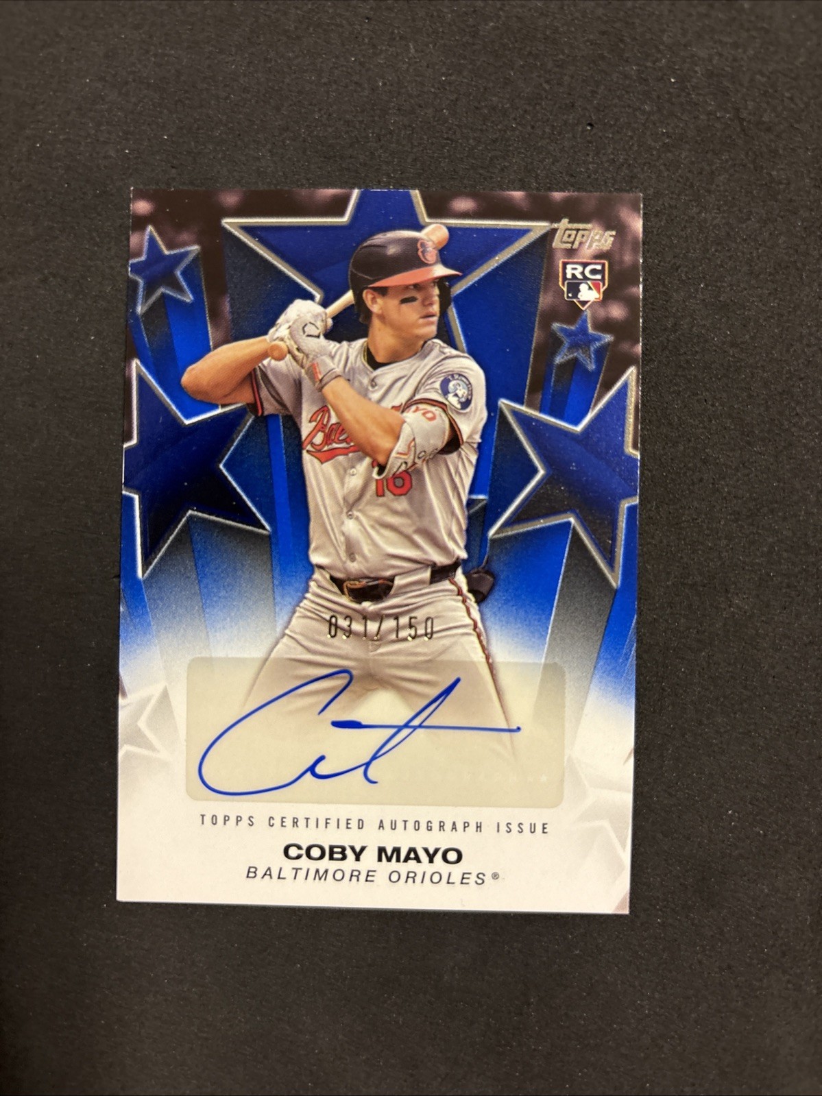2025 Topps Coby Mayo Blue Baseball Stars Auto RC /150 #BSA2-CM