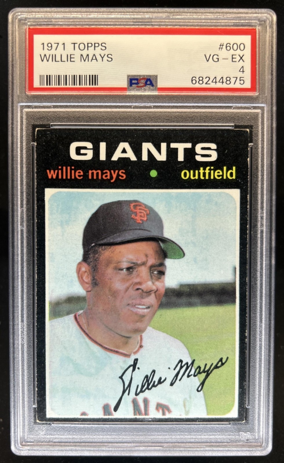 1971 Topps Willie Mays #600 Giants PSA 4