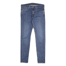 LEVI'S 512 LO-BALL Herren Jeans Blau Slim Skinny Denim Medium W33 L33 Stylisch Reißverschluss