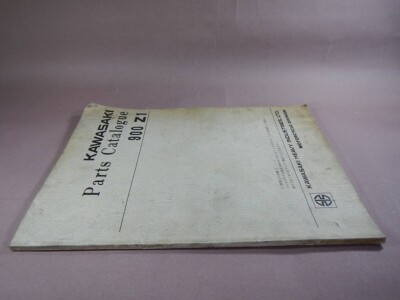 Kawasaki Genuine 900 Z1 Early Model Parts List Catalog English