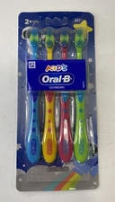 New Oral-B Kids Manual Toothbrush 4 Count, Soft Bristles for age 2+ years