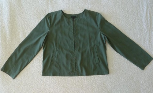$356 2 piezas EILEEN FISHER Tencel Forest LtWt Topper Chaqueta y Correa de Espagueti Cami M - Imagen 8 de 18