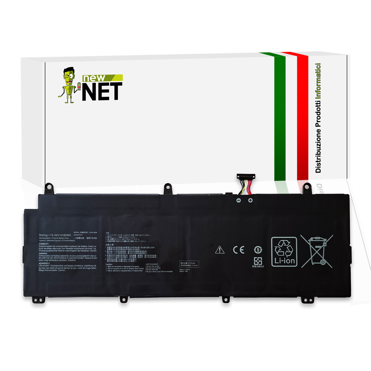 Batteria compatibile con ASUS ROG Zephyrus S GX531GV-ES024T 15.44V 60Wh