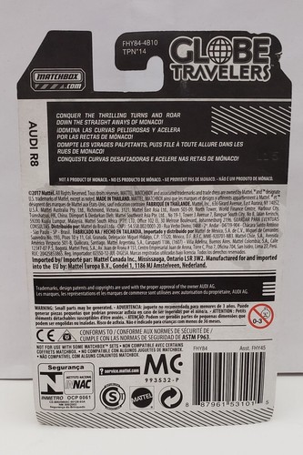 Matchbox Globe Travelers Audi R8    -Bended Card - Picture 2 of 8
